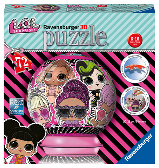 Ravensburger 3D Puzzle 11162 - Puzzle-Ball L.O.L. Surprise! - 72 Teile - Puzzle-Ball für L.O.L. Surprise! Fans ab 6 Jahren