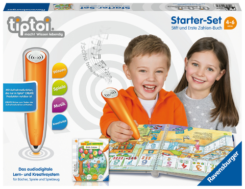 Ravensburger tiptoi Starter-Set 00803: Stift und Erste Zahlen-Buch - Lernsystem f&uuml;r Kinder ab 4 Jahren
