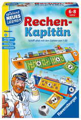 Ravensburger 24972 - Rechen-Kapitän - Spielen und Lernen für Kinder, Lernspiel für Kinder von 6-8 Jahren, Spielend Neues Lernen für 1-4 Spieler, Zahlenraum 1-20 - Knizia, Reiner