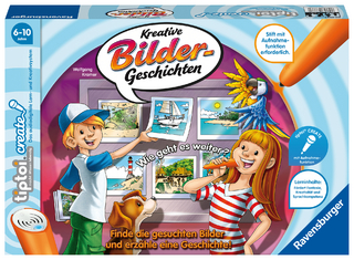 Ravensburger 00001 tiptoi CREATE Kreative Bildergeschichten -Kinderspiel ab 6 Jahren, Kreativspiel mit Aufnahmefunktion für Jungen und Mädchen, für 1-4 Spieler