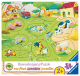 Ravensburger Kinderpuzzle - 03683 Kleiner Bauernhof - my first wooden puzzle mit 9 Teilen - Puzzle f&uuml;r Kinder ab 2 Jahren - Holzpuzzle