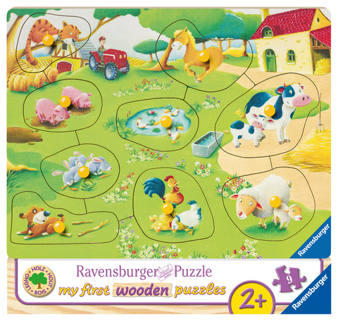 Ravensburger Kinderpuzzle - 03683 Kleiner Bauernhof - my first wooden puzzle mit 9 Teilen - Puzzle f&uuml;r Kinder ab 2 Jahren - Holzpuzzle