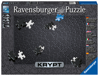 Ravensburger Krypt Puzzle Schwarz mit 736 Teilen, Schweres Puzzle für Erwachsene und Kinder ab 14 Jahren - Puzzeln ohne Bild, nur nach Form der Puzzleteile