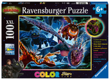 Ravensburger Kinderpuzzle - 13710 Leuchtende Dragons - Dragons-Leuchtpuzzle f&uuml;r Kinder ab 6 Jahren, mit 100 Teilen im XXL-Format, Leuchtet im Dunkeln