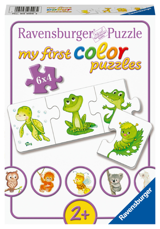 Ravensburger Kinderpuzzle - 03006 Meine liebsten Tierkinder - my first color puzzle mit 6x4 Teilen - Puzzle für Kinder ab 2 Jahren
