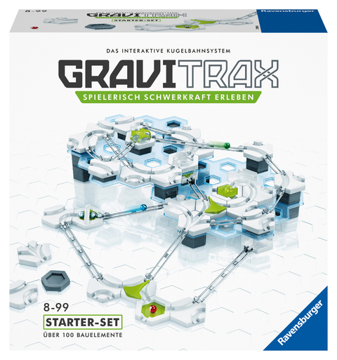 Ravensburger GraviTrax Starter-Set - Erweiterbare Kugelbahn f&uuml;r Kinder, Interaktive Murmelbahn, Lernspielzeug und Konstruktionsspielzeug ab 8 Jahren