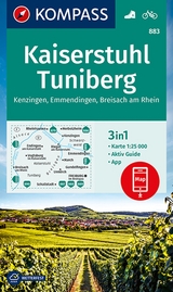 KOMPASS Wanderkarte 883 Kaiserstuhl, Tuniberg, Kenzingen, Emmendingen, Breisach am Rhein 1:25.000 - 
