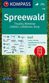 KOMPASS Wanderkarte 748 Spreewald, Teupitz, Beeskow, L&uuml;bben, L&uuml;bbenau, Burg 1:50.000