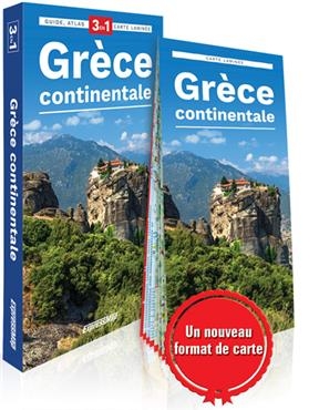 Gr&egrave;ce continentale : 3 en 1 : guide, atlas, carte lamin&eacute;e - Piotr Jablonski