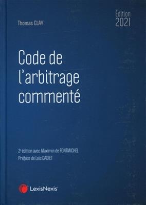 Code de l'arbitrage comment&eacute; 2021