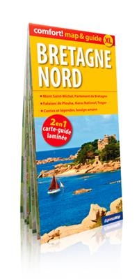 BRETAGNE NORD 2 EN 1 CARTE ET GUIDE LAMI -  MAP &amp,  GUIDE XL