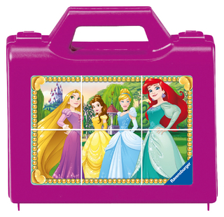 Ravensburger Kinderpuzzle - 07428 Funkelnde Prinzessinnen - Würfelpuzzle mit 6 Teilen, Puzzle für Kinder ab 3 Jahren