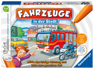 Ravensburger tiptoi Spiel 00848 Fahrzeuge in der Stadt - Lernspiel ab 3 Jahren, lehrreiches Zuordnungsspiel für Jungen und Mädchen, für 1-4 Spieler