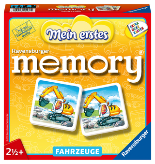 Ravensburger 21437 - Mein erstes memory® Fahrzeuge, der Spieleklassiker für die Kleinen, Kinderspiel für alle Fahrzeug-Fans ab 2 Jahren