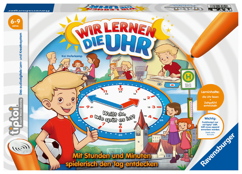 Ravensburger tiptoi&reg; Spiel 00847 - Wir lernen die Uhr - interaktives Lernspiel ab 6 Jahren, mit digitaler und analoger Uhr zum selbst einstellen - Kai Haferkamp