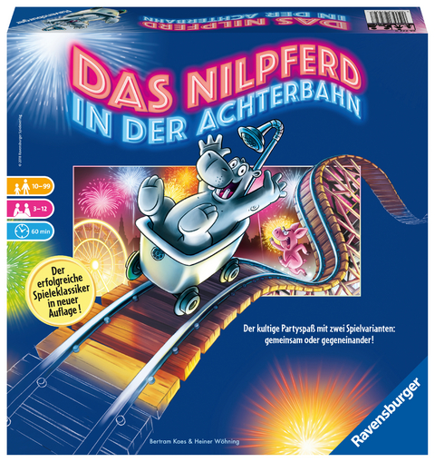 Das Nilpferd in der Achterbahn - Gesellschaftsspiel & Brettspiel ab 10 Jahre - Bertram Kaes, Heiner W&ouml;hning