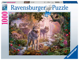 Wolfsfamilie im Sommer (Puzzle)