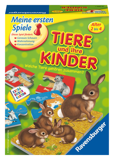 Tiere und ihre Kinder - Kinderspiel ab 2 Jahre
