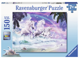 Ravensburger Kinderpuzzle - 10057 Einh&ouml;rner am Strand - Einhorn-Puzzle f&uuml;r Kinder ab 7 Jahren, mit 150 Teilen im XXL-Format