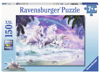 Ravensburger Kinderpuzzle - 10057 Einhörner am Strand - Einhorn-Puzzle für Kinder ab 7 Jahren, mit 150 Teilen im XXL-Format