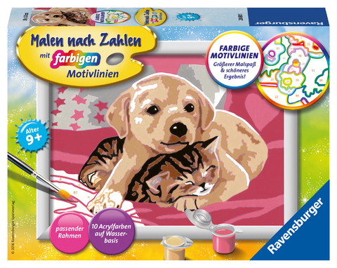 CreArt, Malen nach Zahlen Kinder - Beste Freunde