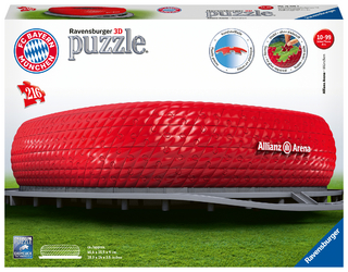 Ravensburger 3D Puzzle Allianz Arena 12526 - Bayern München Fanartikel - Stadion als 3D Puzzle
