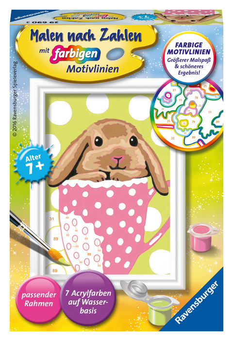 CreArt, Malen nach Zahlen Kinder - S&uuml;&szlig;es Schlappohr
