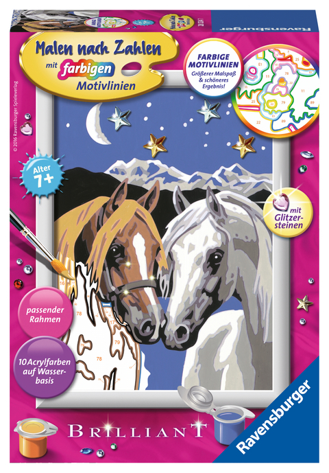 CreArt, Malen nach Zahlen Kinder - Pferdeliebe