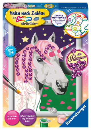 CreArt, Malen nach Zahlen Kinder - Einhorn