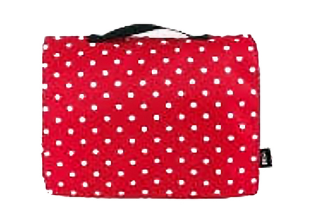 Wickeltasche rot mit Punkten