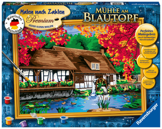 Ravensburger Malen nach Zahlen 28905 - Mühle am Blautopf – ab 14 Jahren