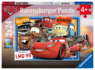 Ravensburger Kinderpuzzle - 07819 Disney Cars - Puzzle für Kinder ab 4 Jahren, Disney Puzzle mit 2x24 Teilen