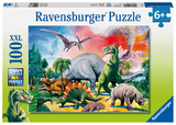 Ravensburger Kinderpuzzle - 10957 Unter Dinosauriern - Dino-Puzzle f&uuml;r Kinder ab 6 Jahren, mit 100 Teilen im XXL-Format