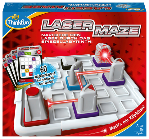 ThinkFun 76356 - Laser Maze - Spiel f&uuml;r Erwachsene und Kinder ab 8 Jahren, Spannendes Logikspiel mit Licht und Spiegeln, f&uuml;r einen Spieler