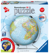 Ravensburger 3D Puzzle 11159 - Puzzle-Ball Globus in deutscher Sprache - 540 Teile - Puzzle-Ball Globus f&uuml;r Erwachsene und Kinder ab 10 Jahren