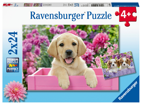 Ravensburger Kinderpuzzle - 05029 Freunde mit Fell - Puzzle f&uuml;r Kinder ab 4 Jahren, mit 2x24 Teilen