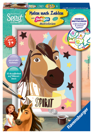 Ravensburger Malen nach Zahlen 28471 - Stolzer Spirit – Kinder ab 7 Jahren