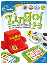 ThinkFun - 76352 - Zingo 1-2-3 - Das rasante Zahlen-Bingo f&uuml;r Kinder ab 4 Jahren. Erste Zahlen f&uuml;r die ganz kleinen. Ein Lernspiel-Lotto.