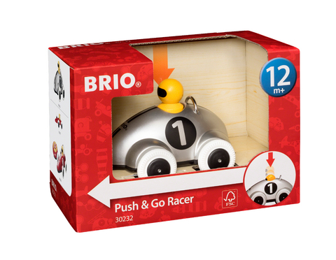 BRIO Infant/ Toddler - Push & Go Rennwagen Silber Edition