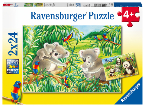 Ravensburger Kinderpuzzle - 07820 S&uuml;&szlig;e Koalas und Pandas - Puzzle f&uuml;r Kinder ab 4 Jahren, mit 2x24 Teilen
