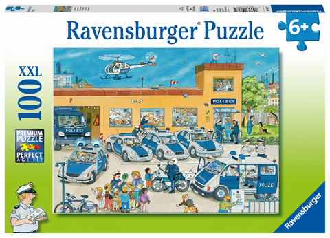 Ravensburger Kinderpuzzle - 10867 Polizeirevier - Puzzle f&uuml;r Kinder ab 6 Jahren, mit 100 Teilen im XXL-Format - 