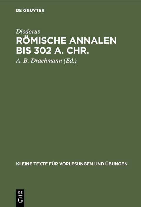 R&ouml;mische Annalen bis 302 a. Chr. - 