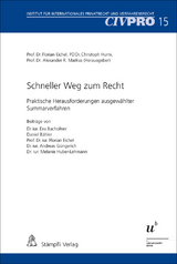 Schneller Weg zum Recht - Eva Bachofner, Daniel B&auml;hler, Florian Eichel, Andreas G&uuml;ngerich, Melanie Huber-Lehmann