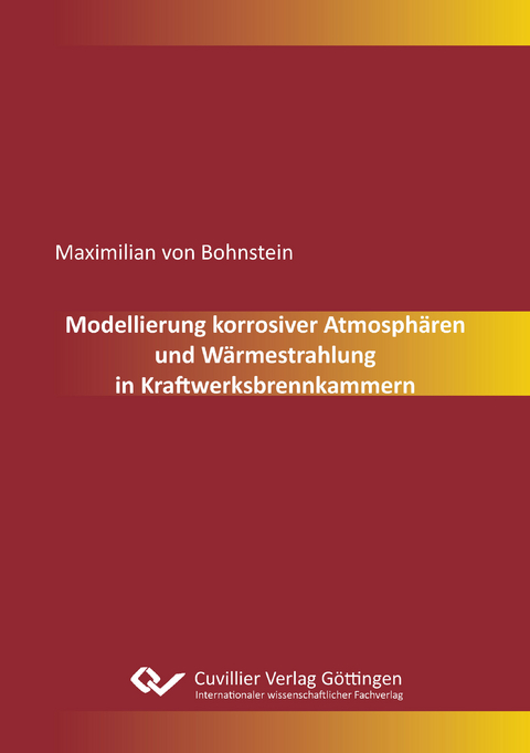 Modellierung korrosiver Atmosph&auml;ren und W&auml;rmestrahlung in Kraftwerksbrennkammern - Maximilian von Bohnstein