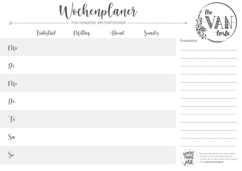 Wochenplaner f&uuml;r hungrige Weltentdecker - Victoria Lommatzsch