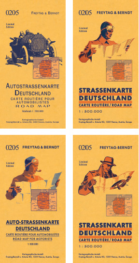 Deutschland, Autokarte mit Retrocover 1:500.000
