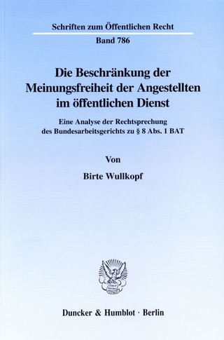 Die Beschränkung der Meinungsfreiheit der Angestellten im öffentlichen Dienst.