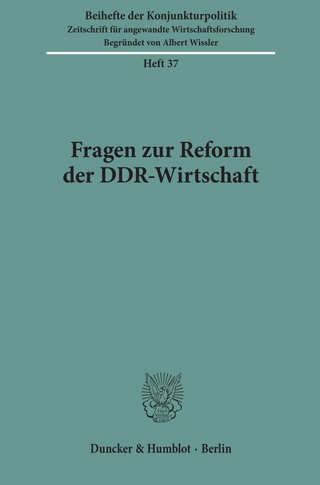 Fragen zur Reform der DDR-Wirtschaft.