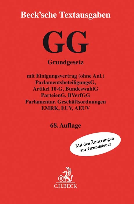Grundgesetz f&uuml;r die Bundesrepublik Deutschland