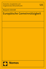 Europ&auml;ische Gemeinn&uuml;tzigkeit - Benjamin Schmidt